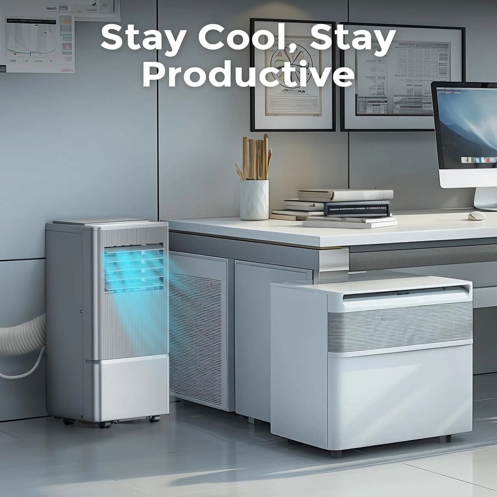 Air Choice Portable Air Conditioner, 10000 BTU Air Conditioner Portable for Room Up to 450 Sq.Ft, Remote Control, 24H Timer, Dehumidifier & Fan Modes, 3-in-1 AC Unit with Window Kit for Home Office